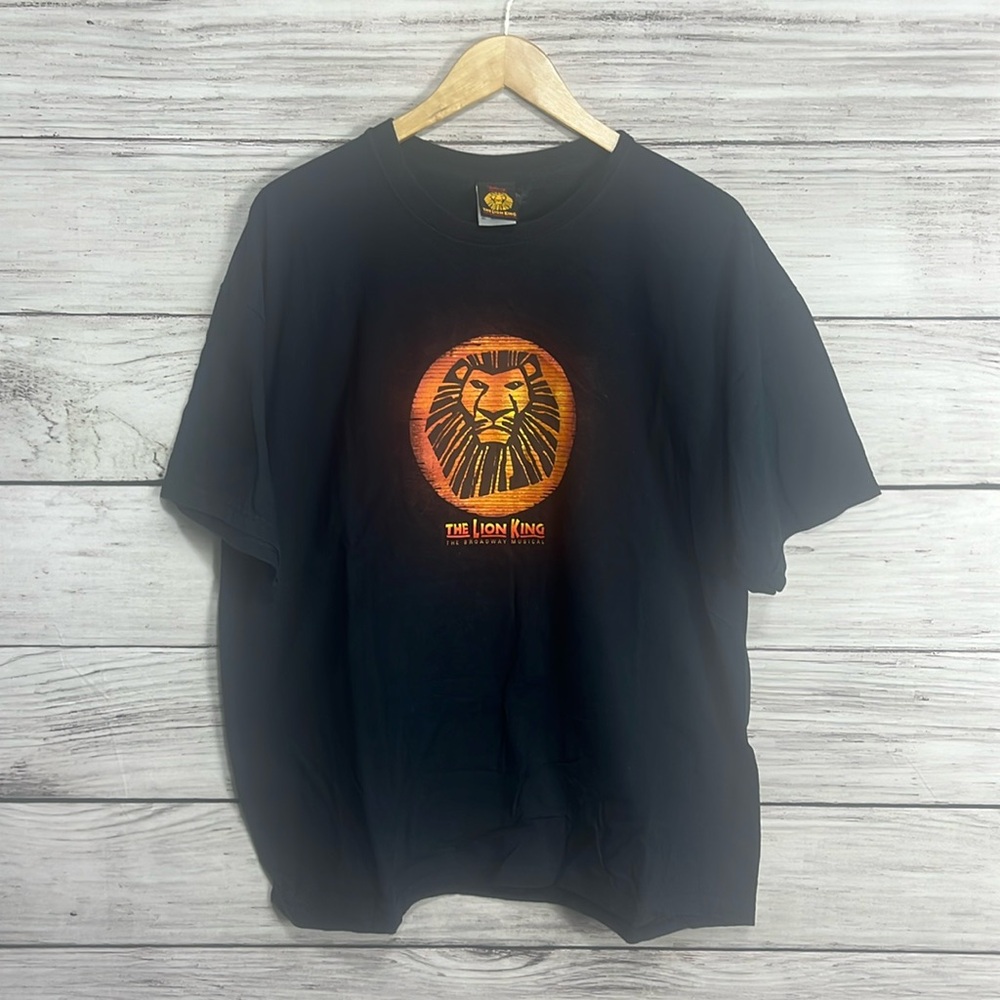 Y2K The Lion King Broadway Musical New York City Black Tee Shirt Theater XL